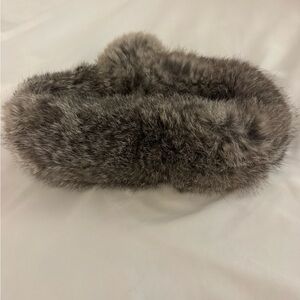 Elegant Gray Fur Headband